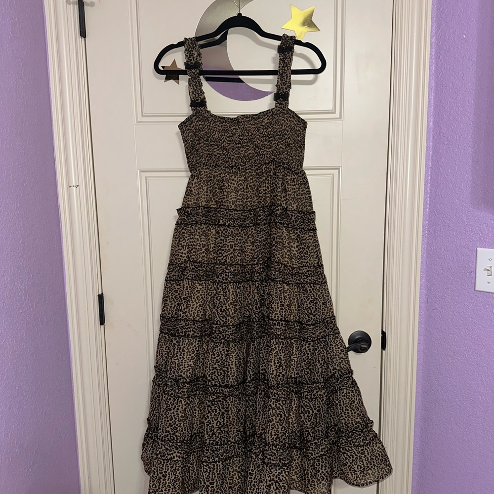 Sister Jane Brown Patterned Kids Dress